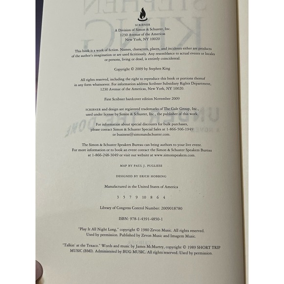 Under The Dome Steven King Hardback First Edition Scribner November 2009 - Picture 4 of 5